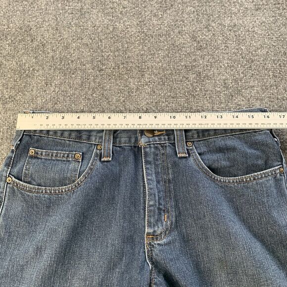 Carhartt Mens Relaxed Fit Blue Jeans Straight Med Wash Size 32 x 28 - Picture 12 of 14